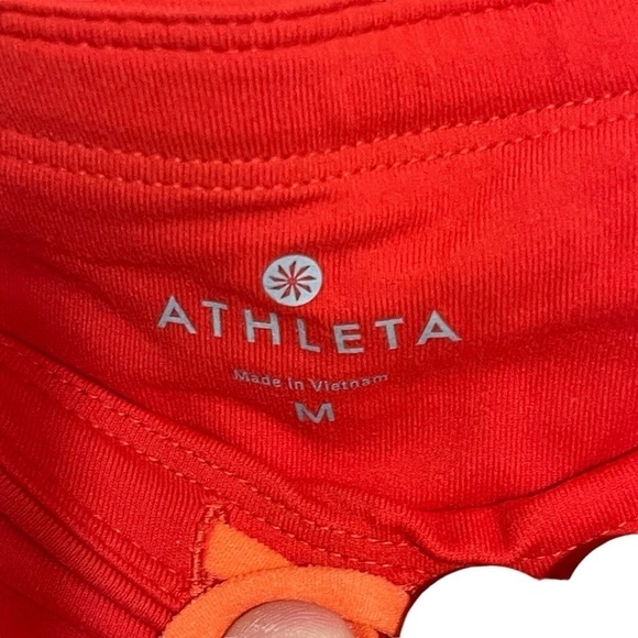 Athleta NWT Orange Relay Capri Leggings Size M - Picture 5 of 9